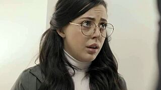 hot brunette gets fucked hard on the office desk in taboo reality