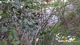 i'm this pretty czech girl peein in nature outdoors