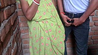 telugu young girl has a romantic moment in the bathroom