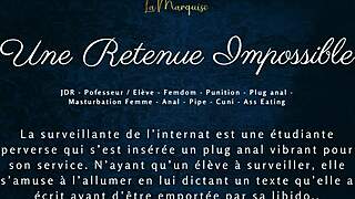 Can't hold back! French femdom anal