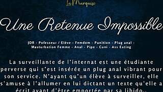 Can't hold back! French femdom anal