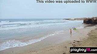 i'm skinny italian milf blondie farncy torino playing with balloons on the beach, so fun
