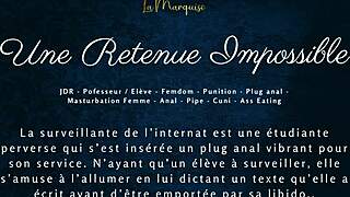 Can't hold back! French femdom anal