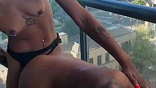 Is Kashofficials getting dominated by Renity Love on the balcony?