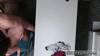 Did that nerdy teen really squirt during masturbation for the officers?