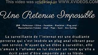 Can't hold back! French femdom anal