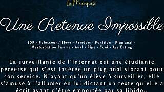 Can't hold back! French femdom anal