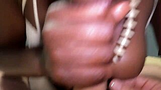 Black Milf Gets Her Pantyhose Ripped Off By Horny Older Man. Ass Shaking In Ebony Elegance.