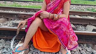 Desi village wife seduces field lover outdoors