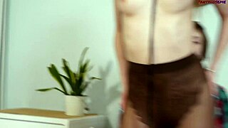 Vika seduces Kenneth into fucking her in those brown pantyhose 😏