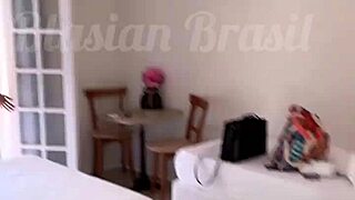 hot asian teen fucks big black cock in public pool gloryhole pov 😍