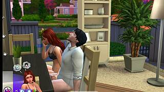 sexy pelirroja y recien casado sims 4