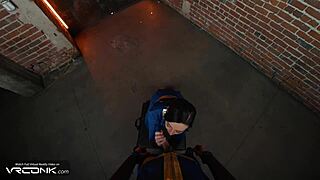 lucy the horny brunette sucks and fucks anally in fallout cosplay vr