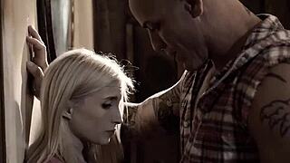 Pervy Stepfather Rough Fucks Blonde Teen Stepdaughter Hardcore