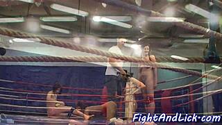 wrestling euro babes get naked