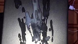 big white cock cums in homemade solo masturbation