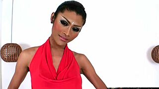 i saw this beautifull ladyboy showin off her big tits and huge cock