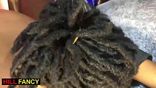 Two lesbian lovers explore in a dorm room