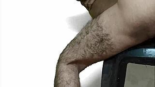 black indian maid masturbates and moans during creampie sex