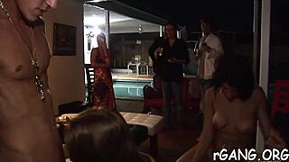 cute angels compete in a hardcore pounding contest with blowjobs and facials