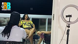 Brazilian bull threesome in front of husband!