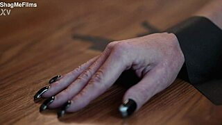 Wax punishment for fit MILF in softcore masturbation scene