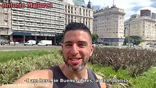 Argentinian fitness babe gets picked up for rough doggystyle and creampie