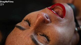 Wax punishment for fit MILF in softcore masturbation scene