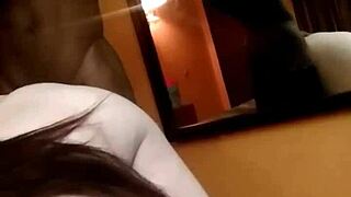 thick white girl fucks her husband hard 😍