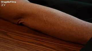 Wax punishment for fit MILF in softcore masturbation scene