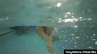 Does Milf Vicky Vette Eat Pussy With Her Hot Friend Teal Conrad By The Pool?