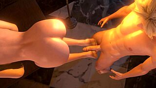 Tifa Gives Cloud A Footjob