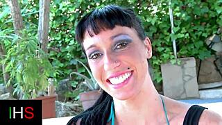 the horny girl with beautiful tits was fucked very well by a big cock