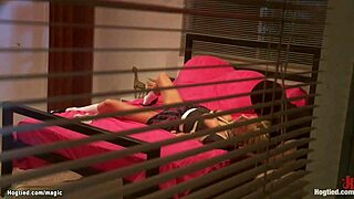 College babe bound and hard fucked