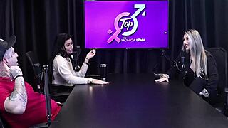 Melody Antunes learns from Monica Lima to be a real hotwife, as she dreams of being with 3 big dicks simultaneously, complete on Red 😘