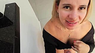 My best friend's horny wife sucks my dick when he's not watching 😏