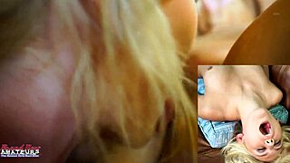 Horny blonde coeds bailey and olyssia eagerly suck and share a dick before getting banged together.