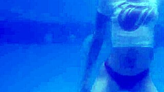 Rock Style Wet Ashley Rose Spreading Pussy By The Pool