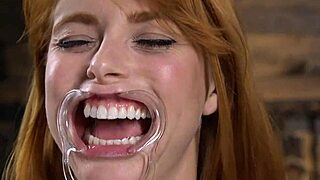 Natural Busty Redhead Whipped in Stock