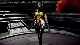 Sexy Asian Tachy In Tight Crotchless Bodysuit Dancing Alone On Spaceship!