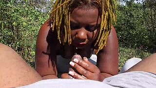 Poizon Ivy Gives Don Whoe A Sloppy Blowjob In The Backyard Super Hot Films!