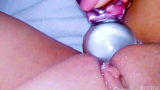 Curious Coed Squirts Huge On Glass Toy