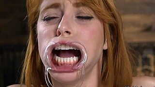 Natural Busty Redhead Whipped in Stock