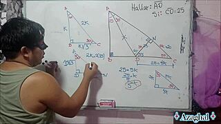 the nerdy student explores the mathematical hypotenuse with the teacher in the bedroom