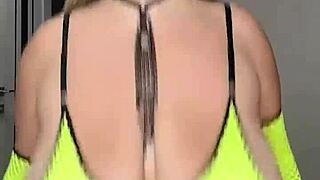 Milf Stepmom Wants To Fuck, Shakes Huge Natural Tits On Bed, Touches Wet Self!