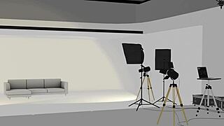 Chinese top model fucks photographer in red lingerie for photos book