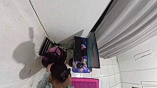 i saw my housewife pay the technician with her ass while husband was out