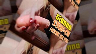 No mercy strap-on domination with male doll