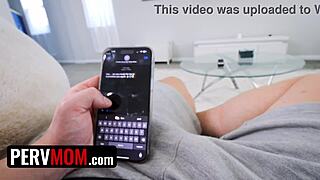 Stepmother in bed with night mask gets boobs rubbed by stepson 😏
