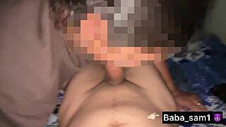 So, 18-year-old sexy virgin girlfriend sucked huge dick deep throat with anal creampie.